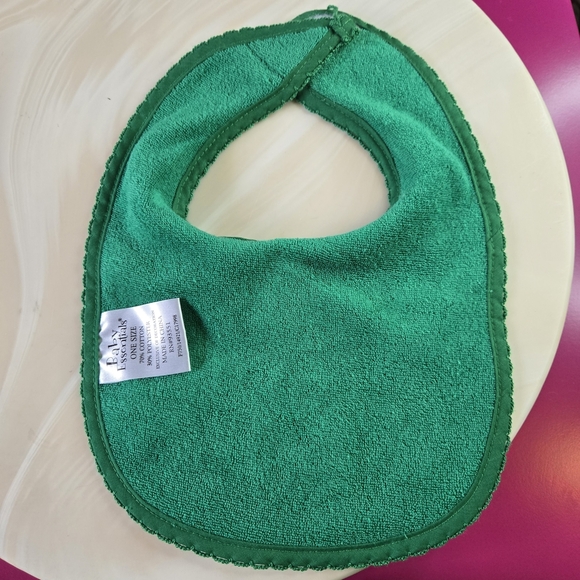 Baby Essentials Festive Green Bib and Burp Cloth Set - Picture 8 of 8